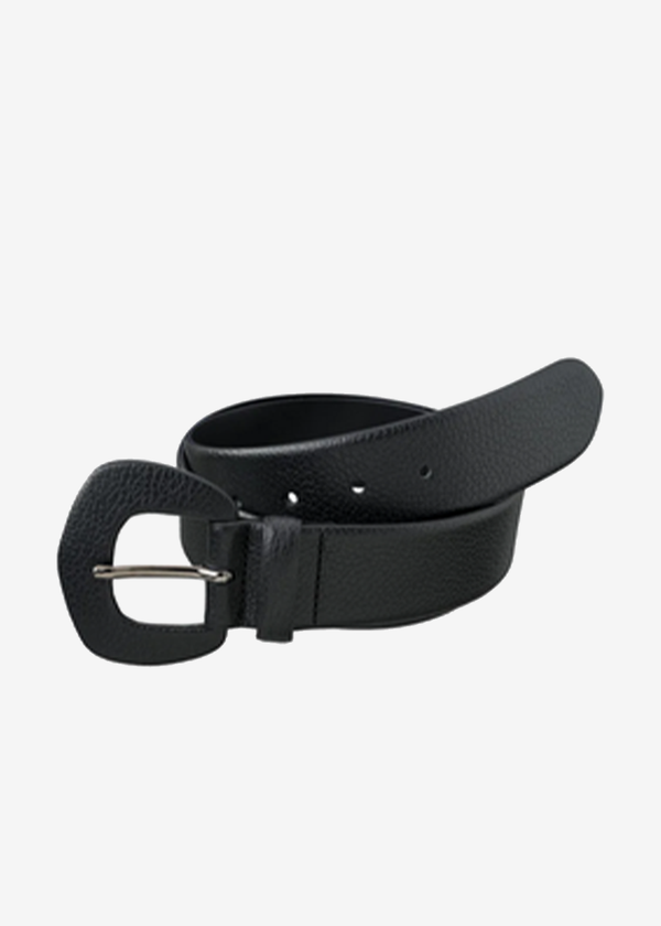 Belt with Leather Buckle