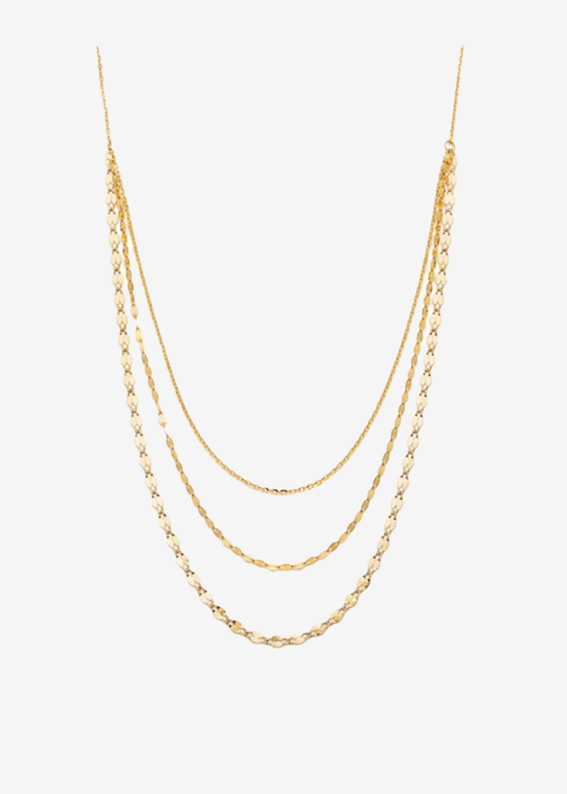 Leah Alexandra Shimmer 3 Layer Necklace | 10k