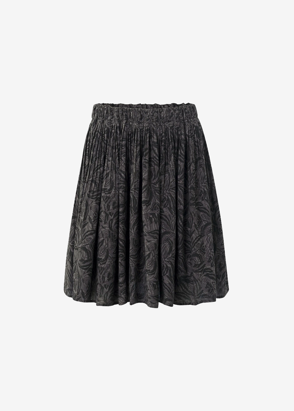 YAYA Printed Woven Plisse Skirt