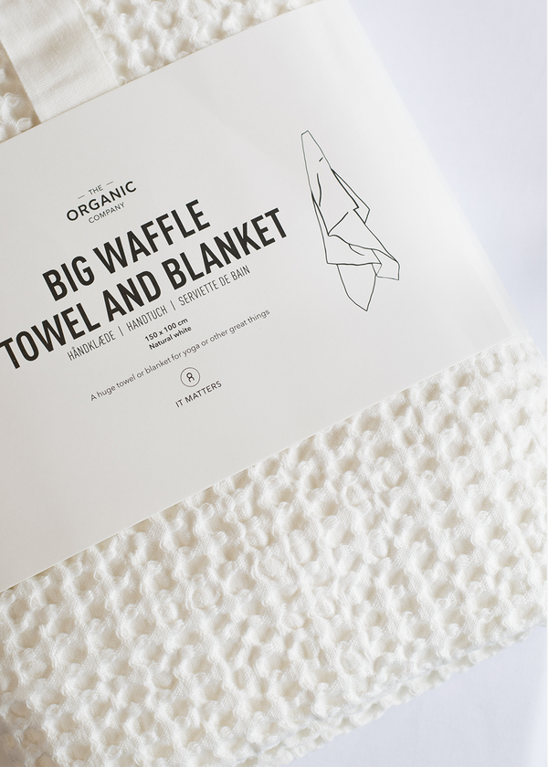 The Organic Company Big Waffle Towel and Blanket White
