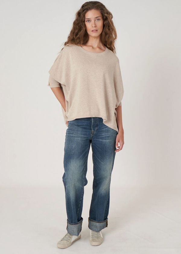 Repeat Oversize Cotton Blend Poncho Sweater