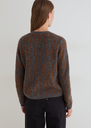 Animal Jacquard Cardigan