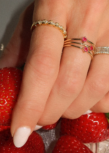 Aman Ring | Gold & CZ