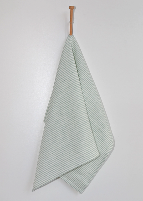 Linen Way Annex Linen Tea Towel Mint Stripes