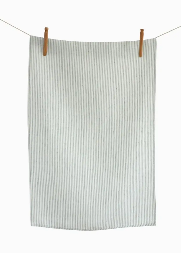 Linen Way Annex Linen Tea Towel Mint Stripes