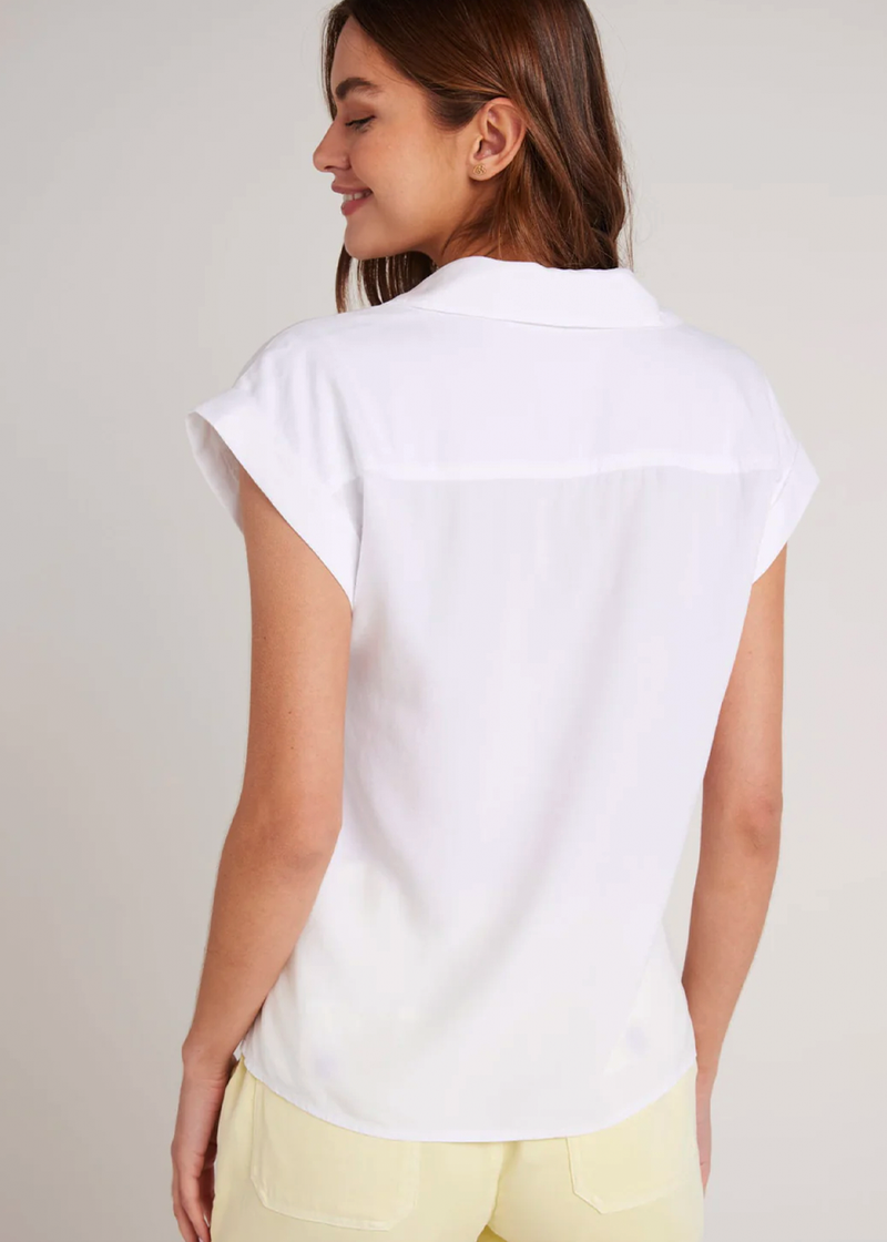 Bella Dahl Two Pocket Short Sleeve Shirt White