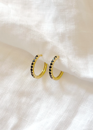 Bella & Wren Jewelry Pave Hoop | Night