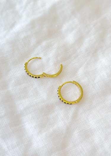 Bella & Wren Jewelry Pave Hoop | Night