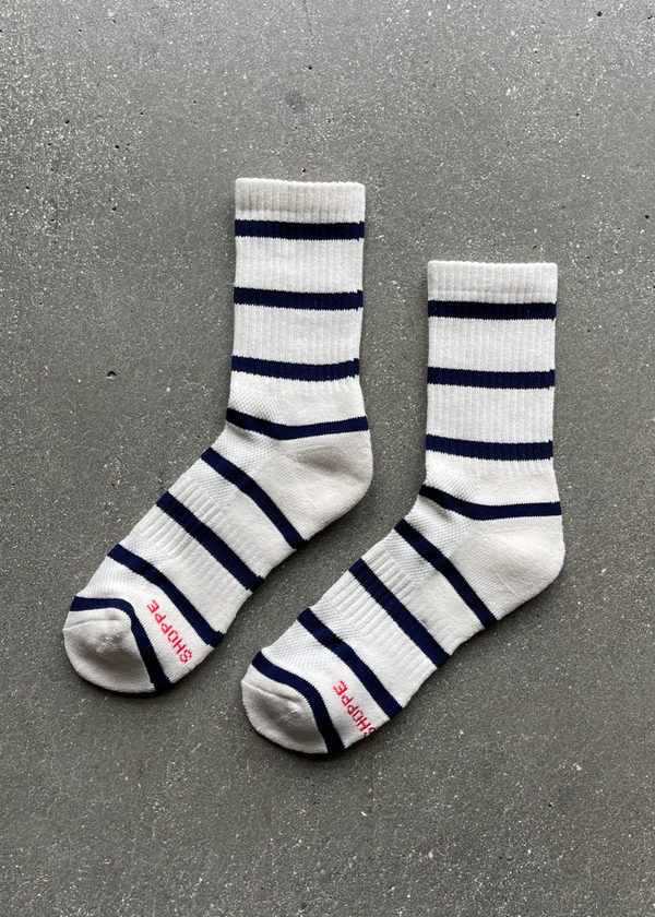 Le Bon Shoppe Striped Boyfriend Socks Sailor Stripe