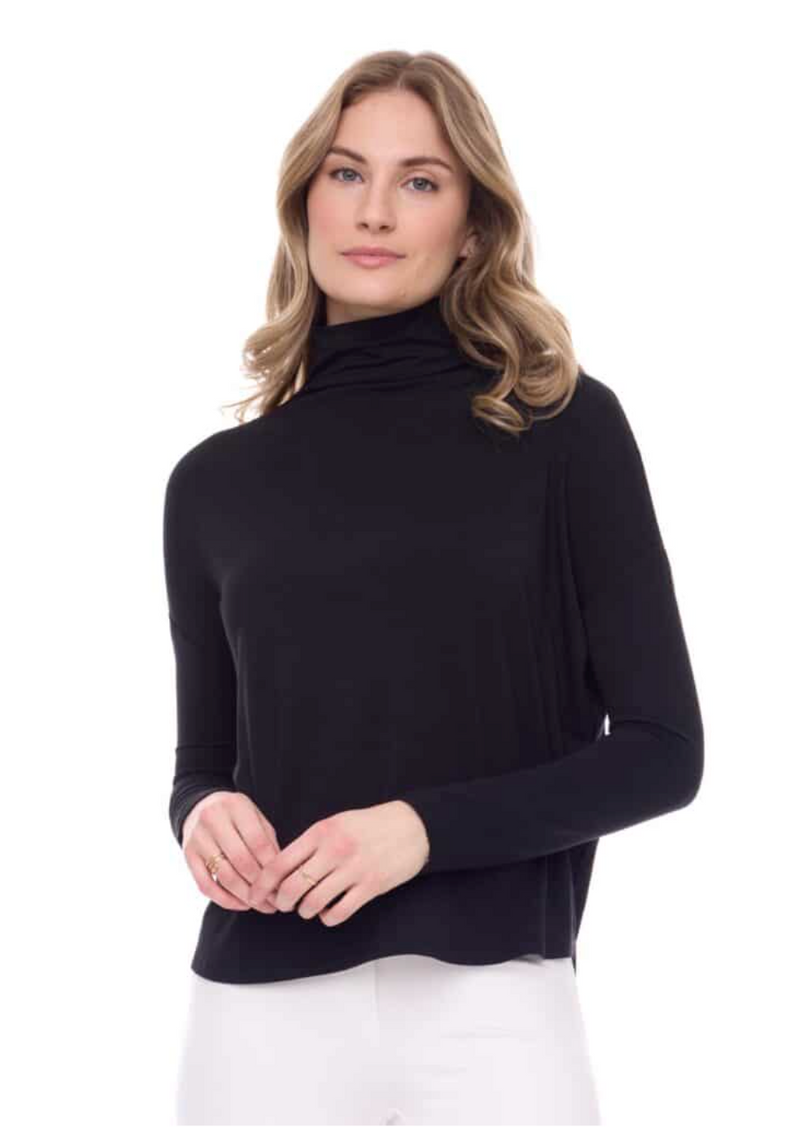 Black polo neck top 2025