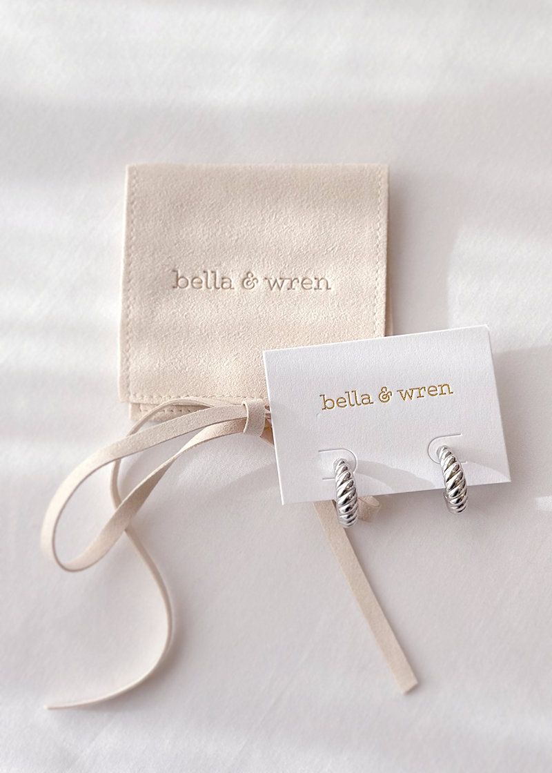 Bella & Wren Jewelry Croissant Earring | Silver