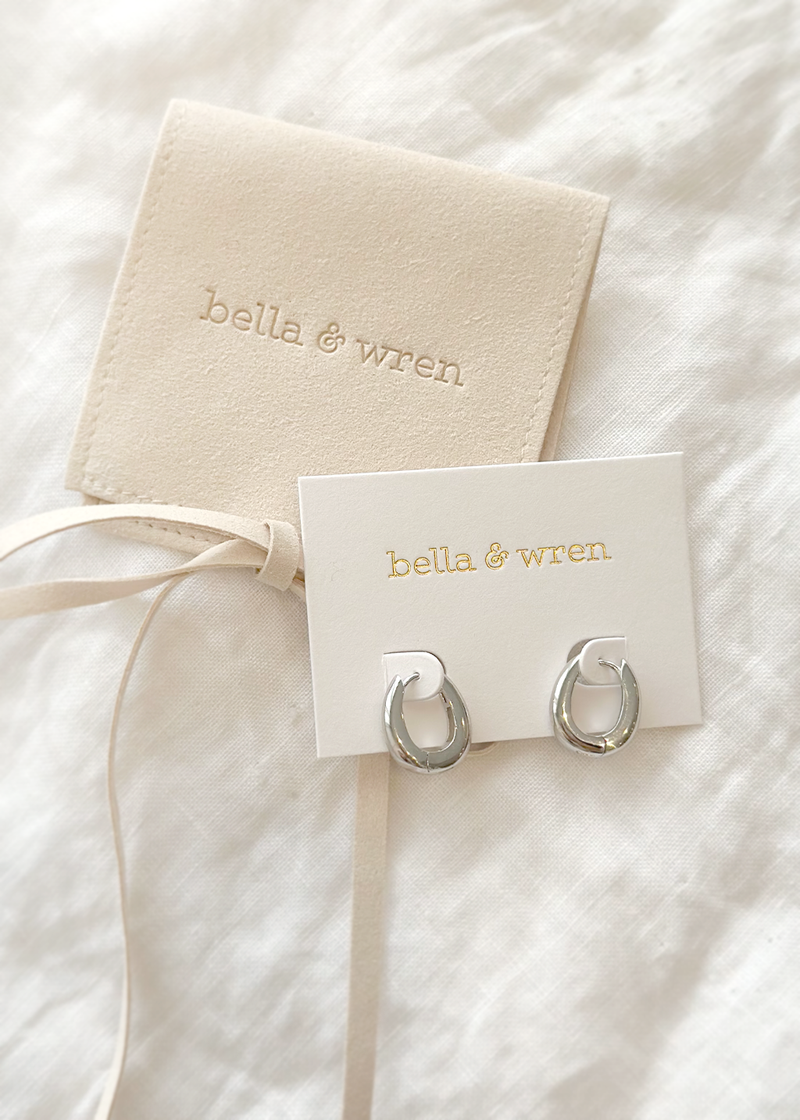 Bella & Wren Jewelry | Lucky Hoop | Silver