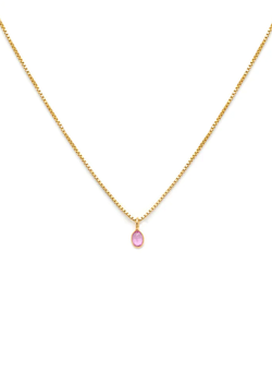 Leah Alexandra Sofia Slice Necklace | Pink Sapphire