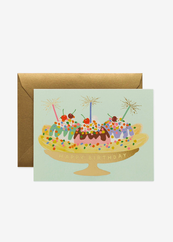 Rifle Paper Banana Split Birthday Card