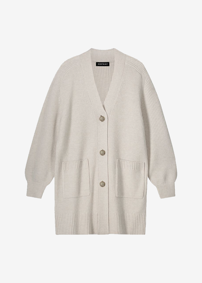 Repeat Extra Fine Baby Wool Knit Cardigan