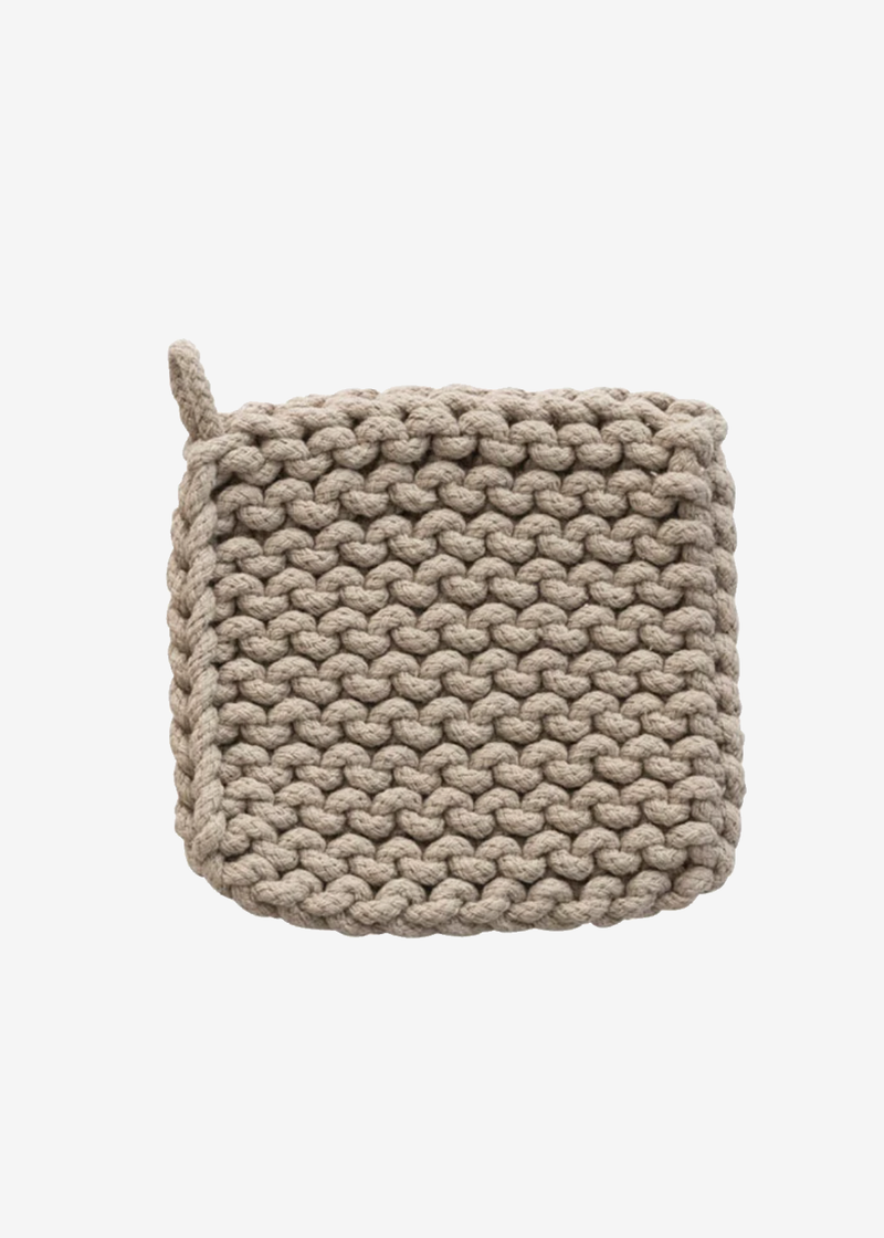 Creative Coop 8" Square Crochet Pot Holder