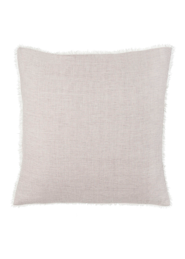 Indaba 24x24 Lina Linen Pillow | Grey Stripe