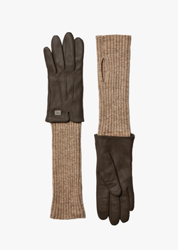 Soia + Kyo Carmel Leather Gloves