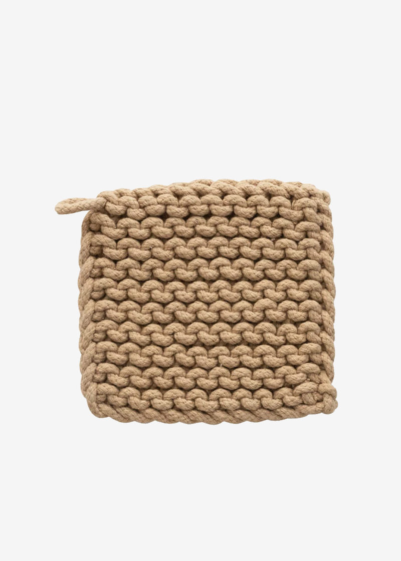 Creative Coop 8" Square Crochet Pot Holder