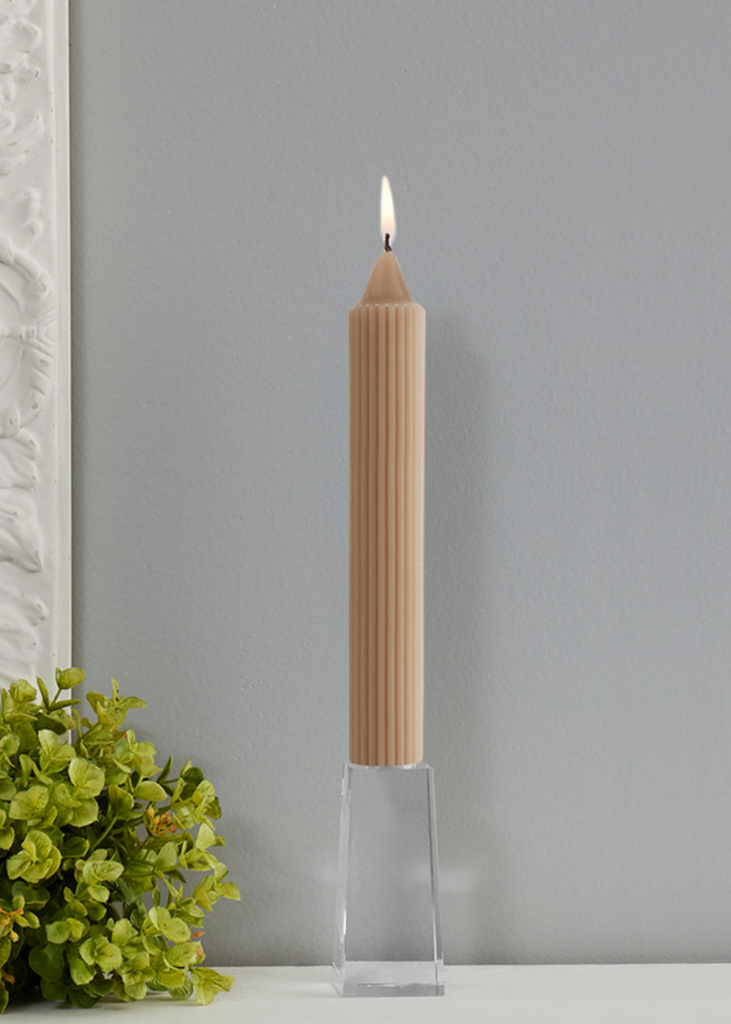 Roots Candles 9" Grecian Collenette | Taupe