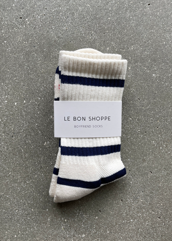 Le Bon Shoppe Striped Boyfriend Socks Sailor Stripe