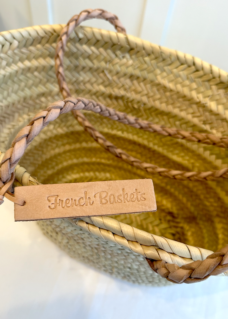 Faire Small Straw French Basket | Beige/Natural