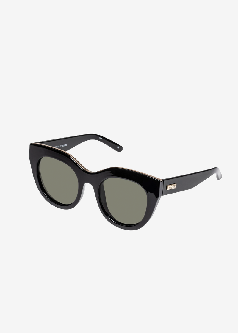 Le Specs Air Heart Sunglasses | Black & Gold