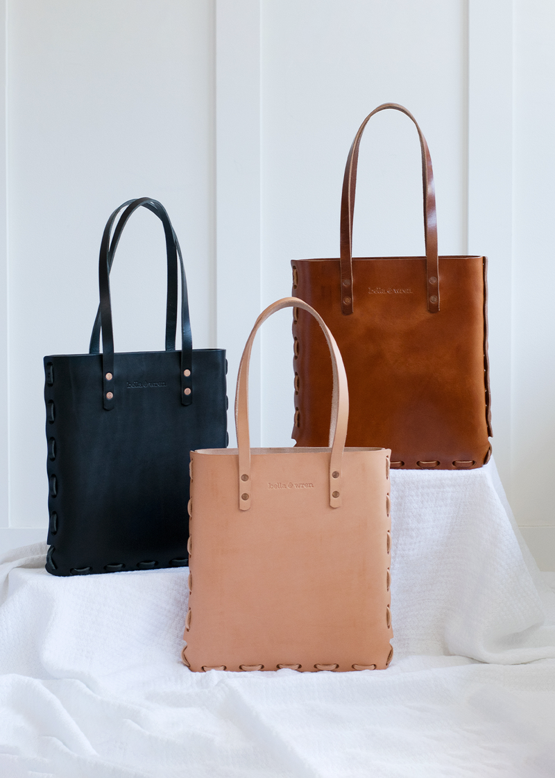 Leather Tote Bag | Cognac