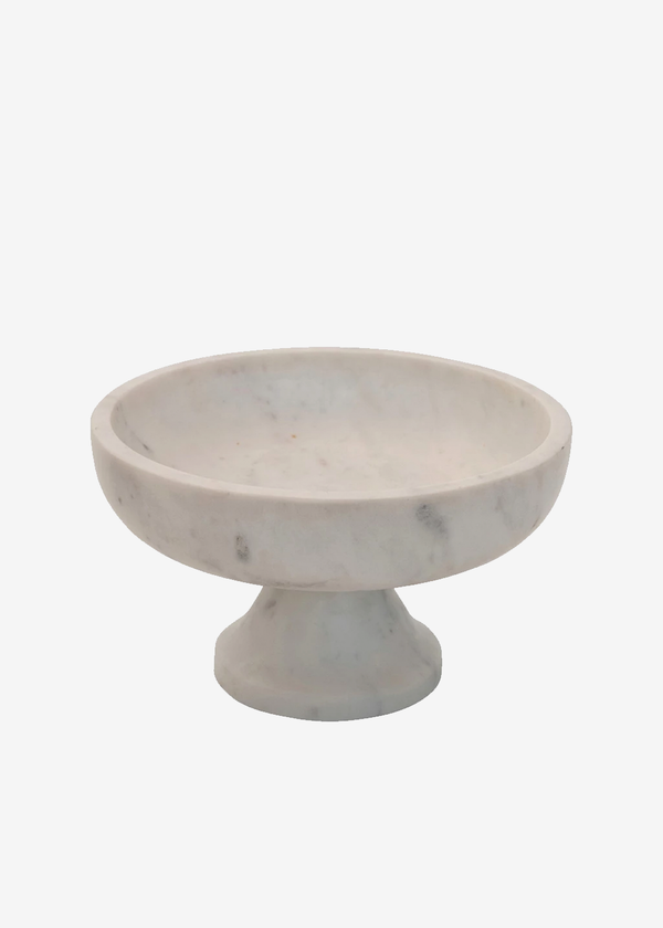 Bloomingville White Marble Footed Bowl