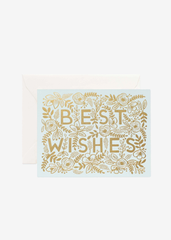  Rifle Paper Co. Golden Best Wishes Card