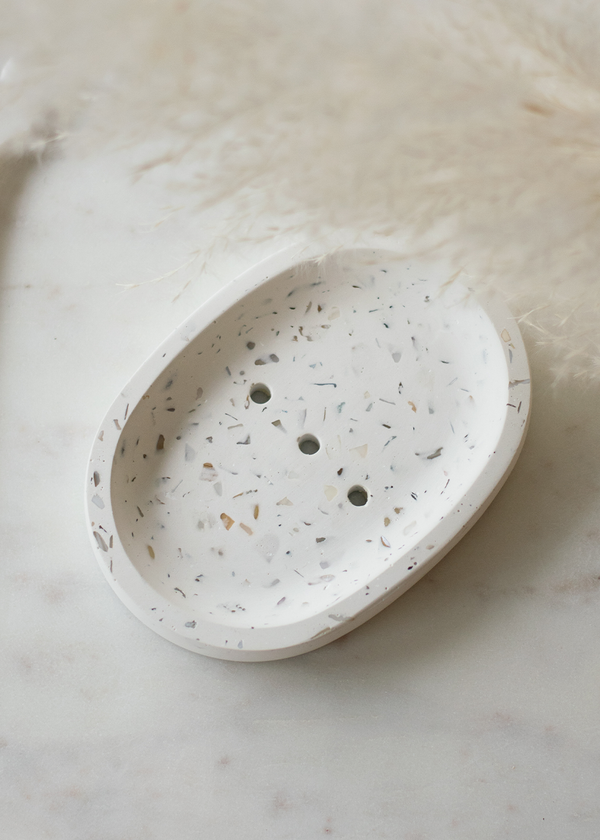 Terrazzo | Seashell Oval Soap Dish
