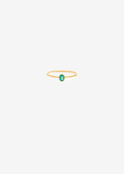 Leah Alexandra Emerald Petite Oval Ring