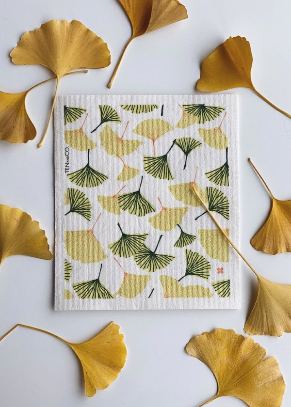 Ten&Co Ginkgo Leaf Sponge Cloth