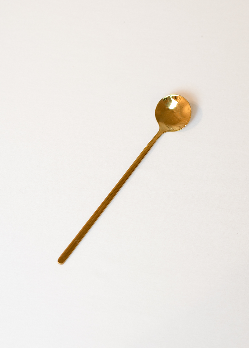 6.5" Gold Cappuccino Spoon