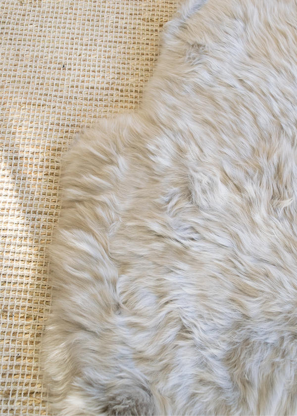 Genuine Sheepskin Rug: Single Stone Colored