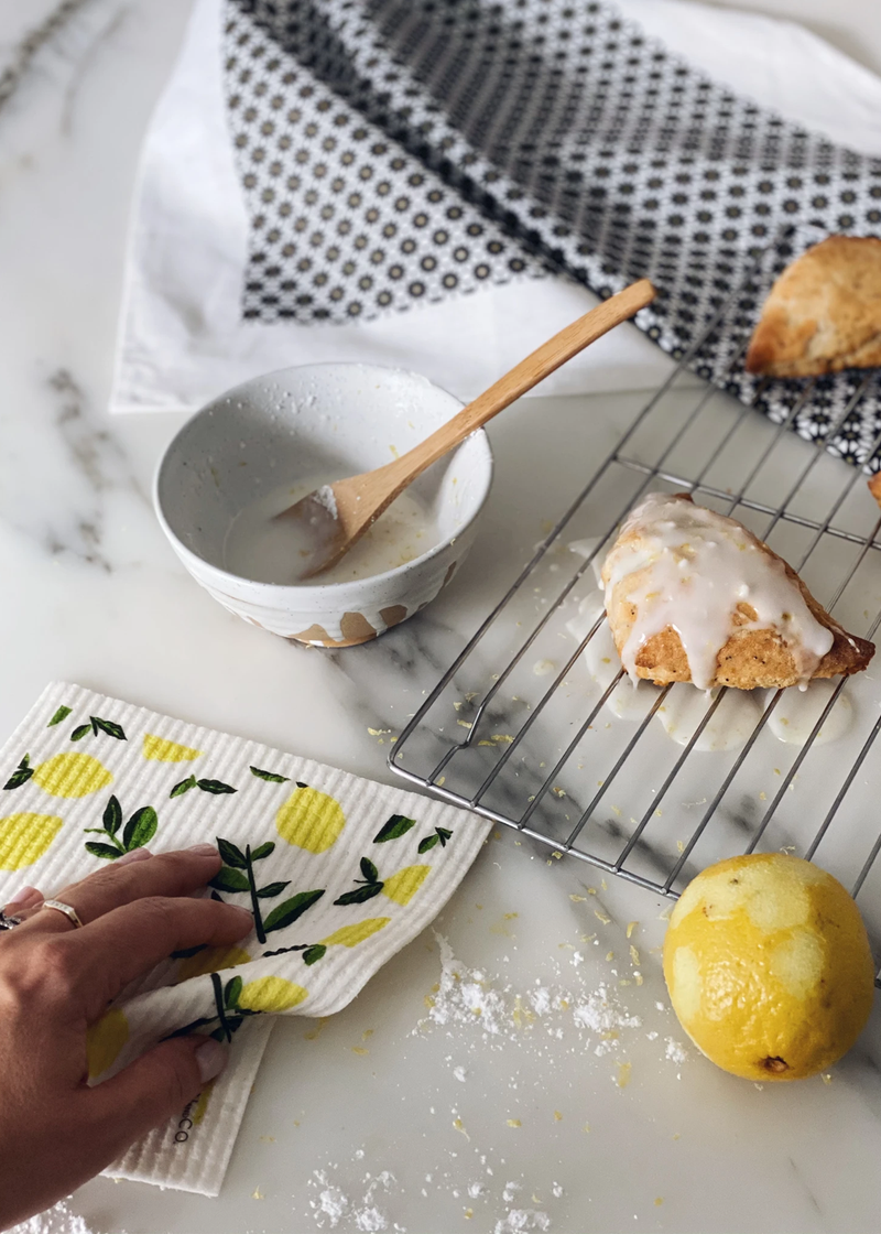 Ten & Co. Citrus Lemon Sponge Cloth & Tea Towel Set