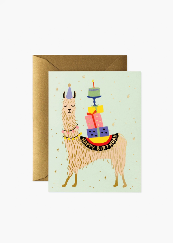 Rifle Paper Llama Birthday Card