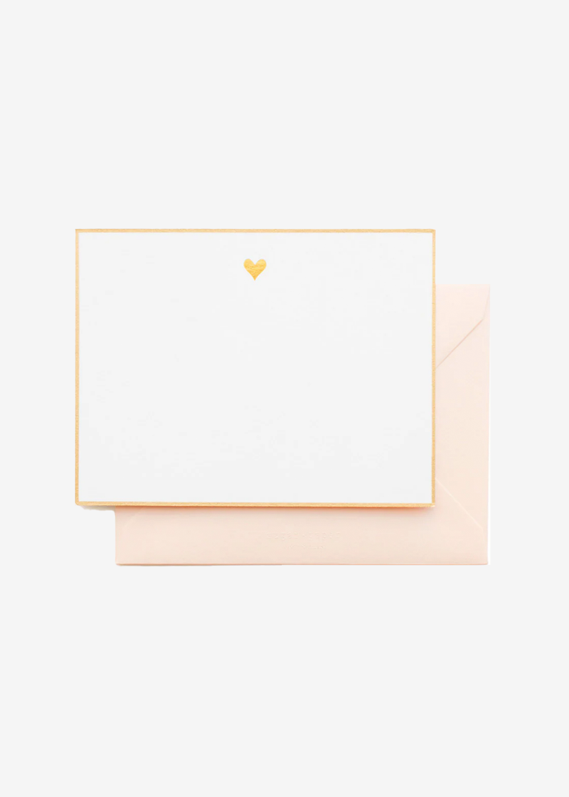 Sugar Paper Gold Heart Note Set