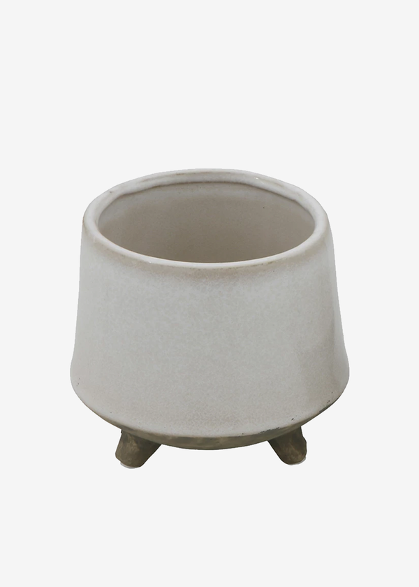 Large White Footed Planter