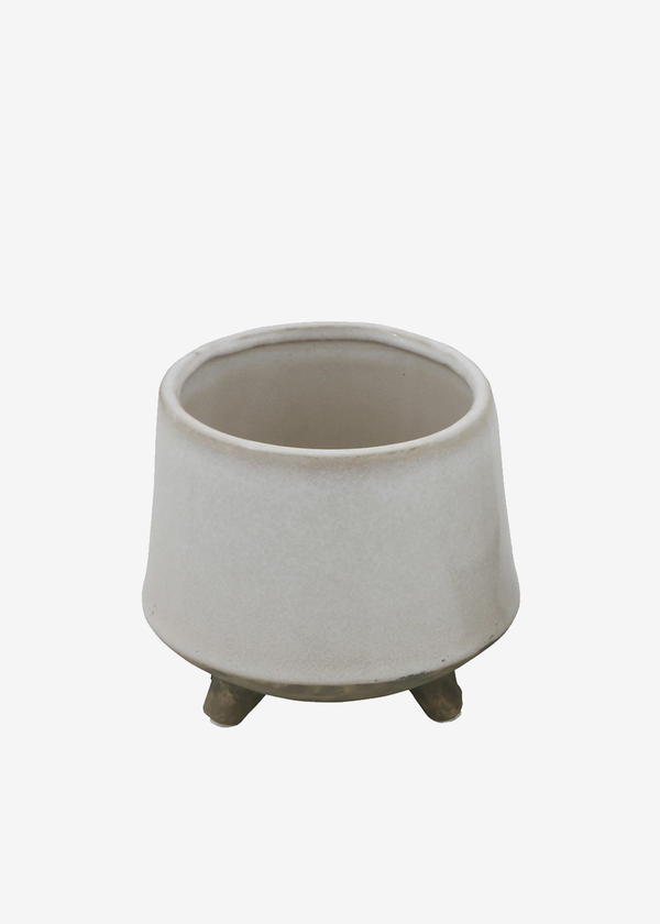 Small White Footed Planter