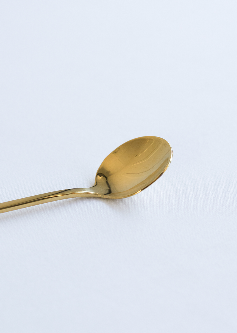 Long Gold Cappuccino Spoon