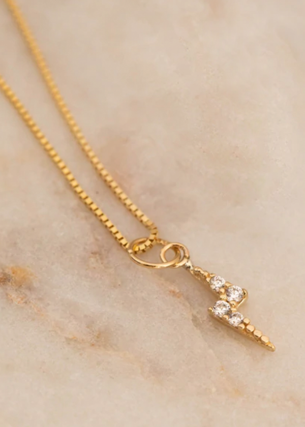 Leah Alexandra Lightning Necklace | 14K Gold