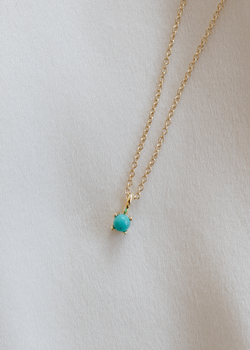 Leah Alexandra Birthstone Necklace | Turquoise