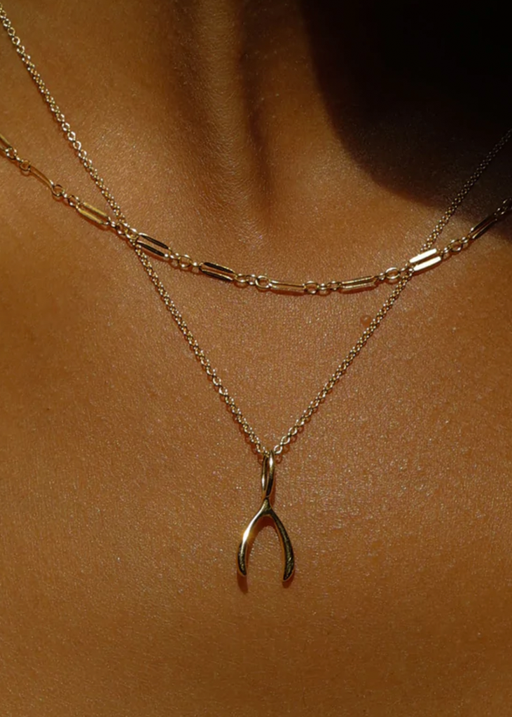 Wishbone Gold Necklace - Make a Wish - Women's Fashion Jewelry – Lil Pepper  Jewelry