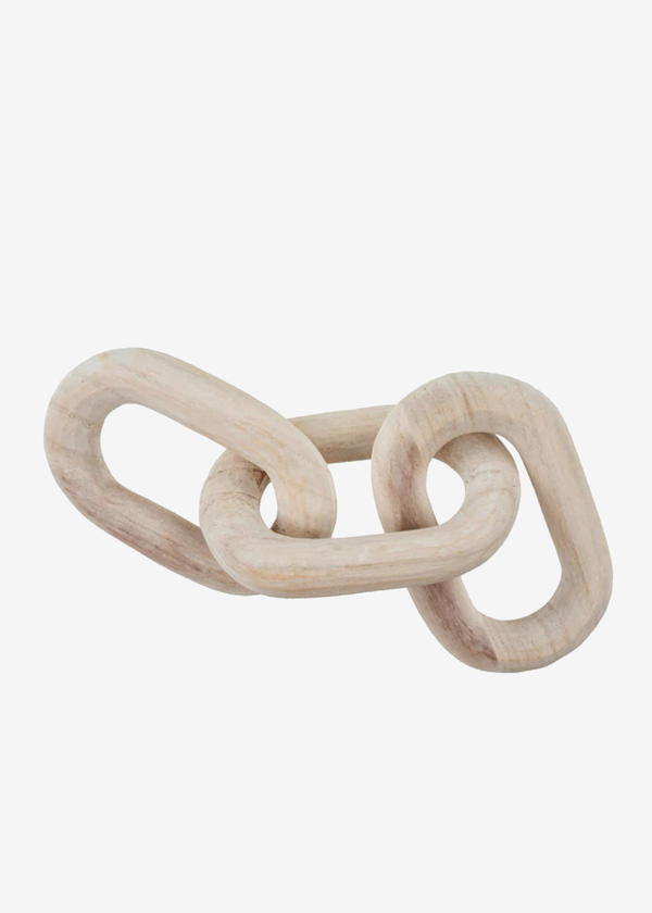 Indaba White Wooden Chain Links